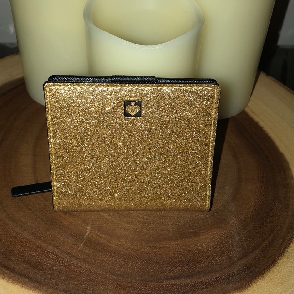 Kate Spade Gold glitter Small wallet